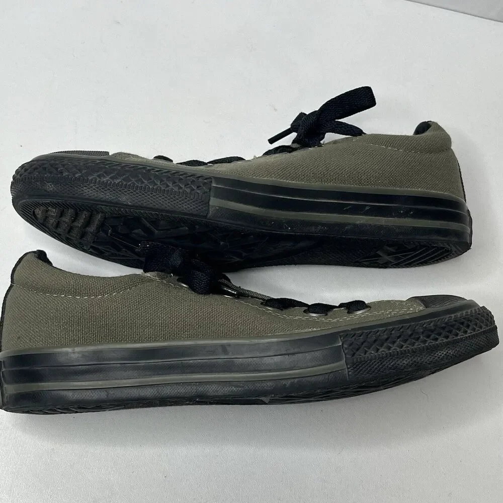 Converse All Star Green Canvas Low Top Sneakers Junior Size 2